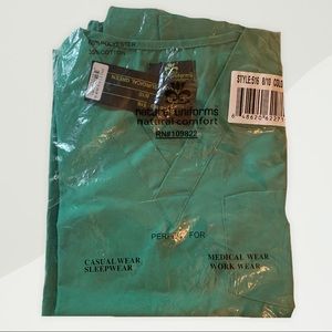 NWT Natural Uniforms Size 8/10 Color Surgical Green Medical Wear Work/Sleep
